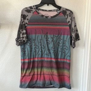 Crazy Train Serape and cowprint T-shirt
